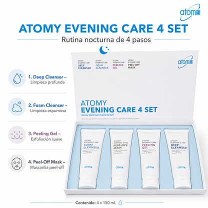 Atomy Evening Care 4 Set – Rutina nocturna de limpieza y renovación facial